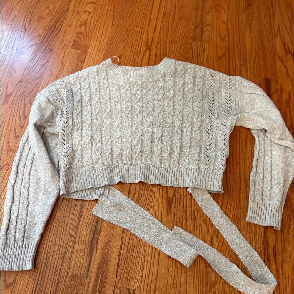 Windsor Light Beige Cable Knit Sweater